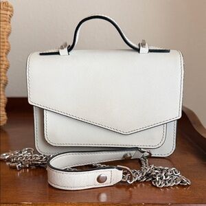 Botkier White Mini Bag with Chain Strap